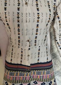 Geometric Print Button-Down Dress