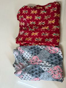 Comfy Ikat Kurta Set Combo Of 2