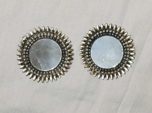 Oxidised Mirror Jhumka/ Earrings
