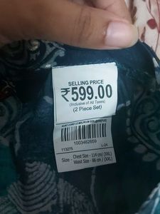 Blue Embroidered Top Size XXL