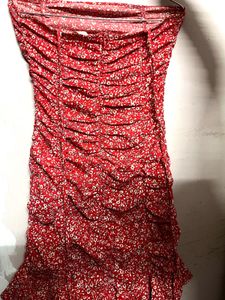 Red Floral Mini Dress