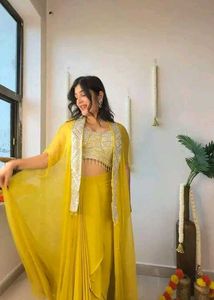 YELLOW INDOWESTRRN FOR HALDI💛