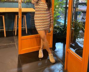 Patterned Mini Dress