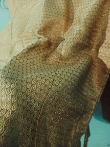 Golden Glittery  Cut Sleeve Blouse Or Crop Top ..