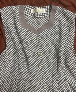 Polka Dot Button-Up Top