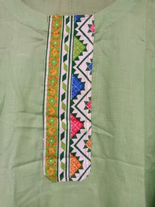 Fluorescent green kurti