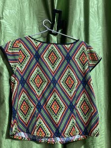 Green Crop Korean Style Top