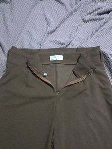 Olive Green Wide Leg Trousers