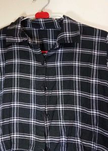Check Shirt Crop Top