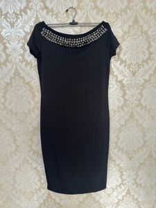 Black Embellished Mini Dress