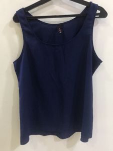 Navy Blue Sleeveless Top For Women
