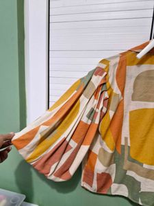Patterned Button-Down Top