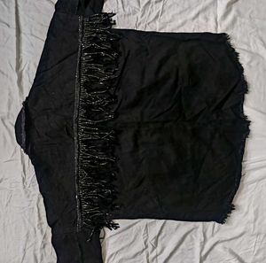 Zara Fringe Denim Jacket