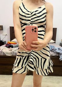 H&amp;M Black Striped Dress