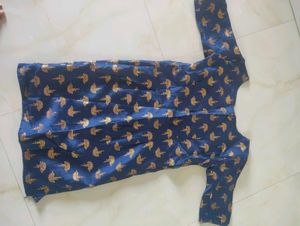 Navy Blue Beautiful Kurti