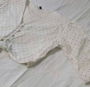 White crop top