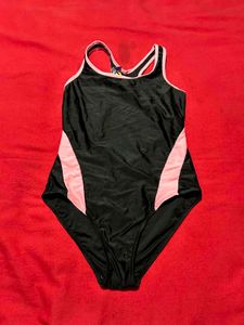 Black &amp; Pink One-Piece Swimsuit (11–12 Years)