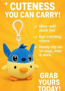 Disney STITCH Plush keychain