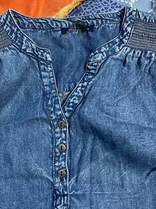 Half Sleeve Denim Top