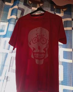 Man Solid Round Neck Red ♥️ T-SHIRT 👕