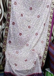 Double Color Saree Heavy Work With Sequence