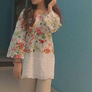 Floral Print Pakistani Short Kurti