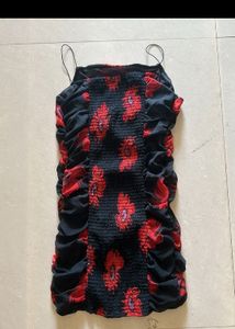 Red Black Mini Dress