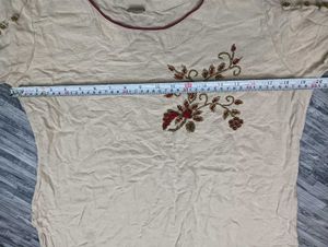 Free Size Kurti Cut Sleeves Look