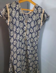 Soft Navy Blue And Sand Top