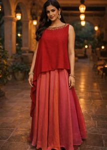 Elegant pink Ethnic Gown