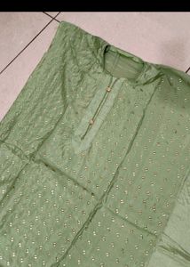 Combo of Elegant Green Embroidered Kurta
