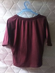 Burgundy Pearl Embellished Top