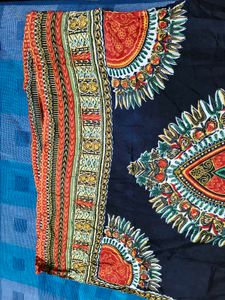 Ashro Women Black Dashiki Print Kaftan Dress