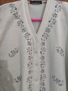 Floral Cardigan Sweater