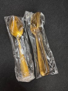 12 Golden Spoon &amp; Fork Set