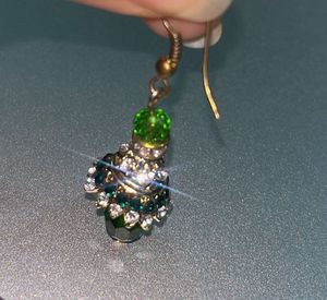 Green Dangle Earrings