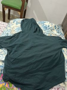 Green Embellished Hoodie