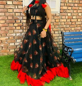 Katrina Expire Lehenga Printed Organza