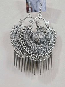 Silver Bohemian Dangle Earrings