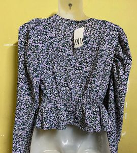 Highlow Lavender Print Top