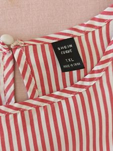 Striped Ruffle Sleeve Top