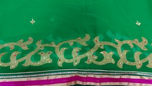 Green Saree With Blouse