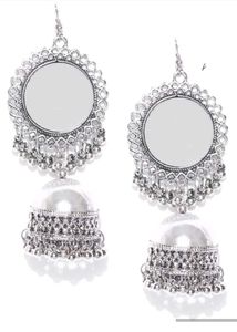 Oxidized Silver Earrings Set