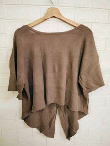 Brown Twist Front Top