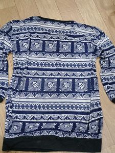 Patterned Long Sleeve Top