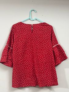 Red Polka Dot Top