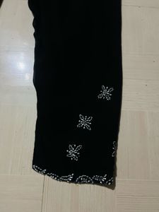 White Embroidered Kurti with Pants