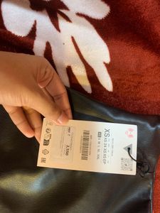 ZARA Faux Leather High-waist Shorts