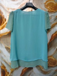 New With Tag Korean Blue Aline Top
