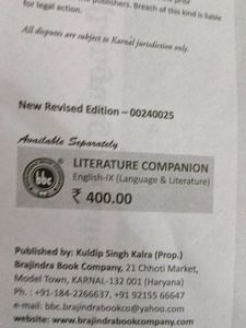 Literature Full Set Class 9th